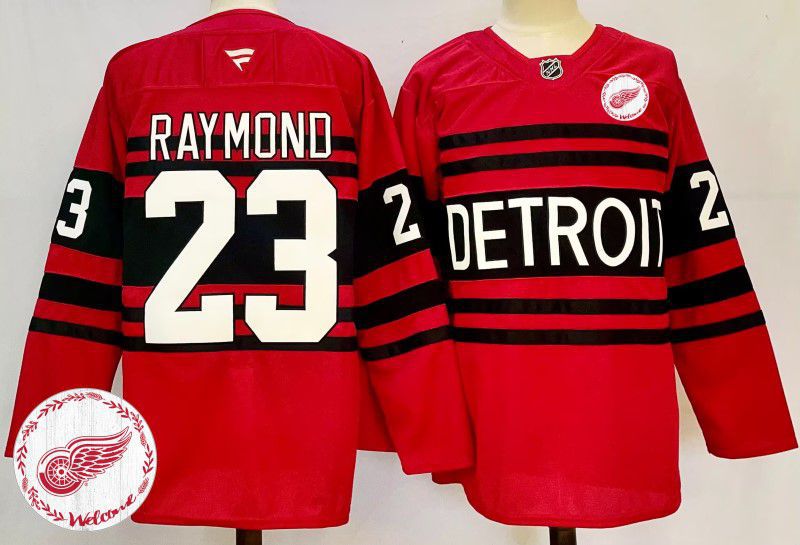 Men Detroit Red Wings #23 Raymond Red Fanatics 2025 NHL Jersey style 3->detroit red wings->NHL Jersey